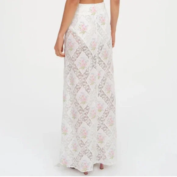 🍋For Love and Lemons🍋NWT Dakota Floral Maxi Skirt (szM) - Picture 3 of 4